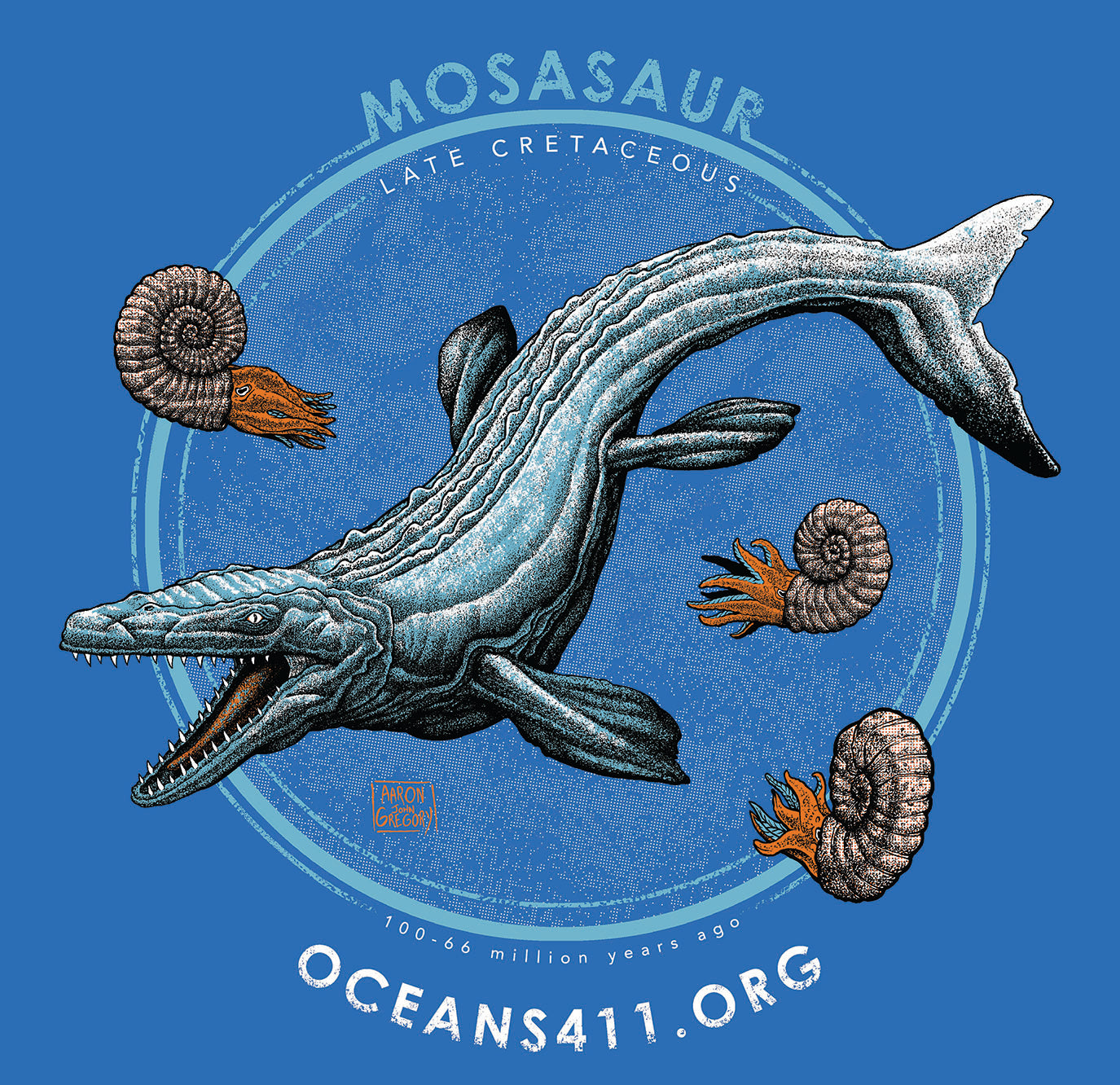 Mosasaur "Oceans411" Youth Hoodie