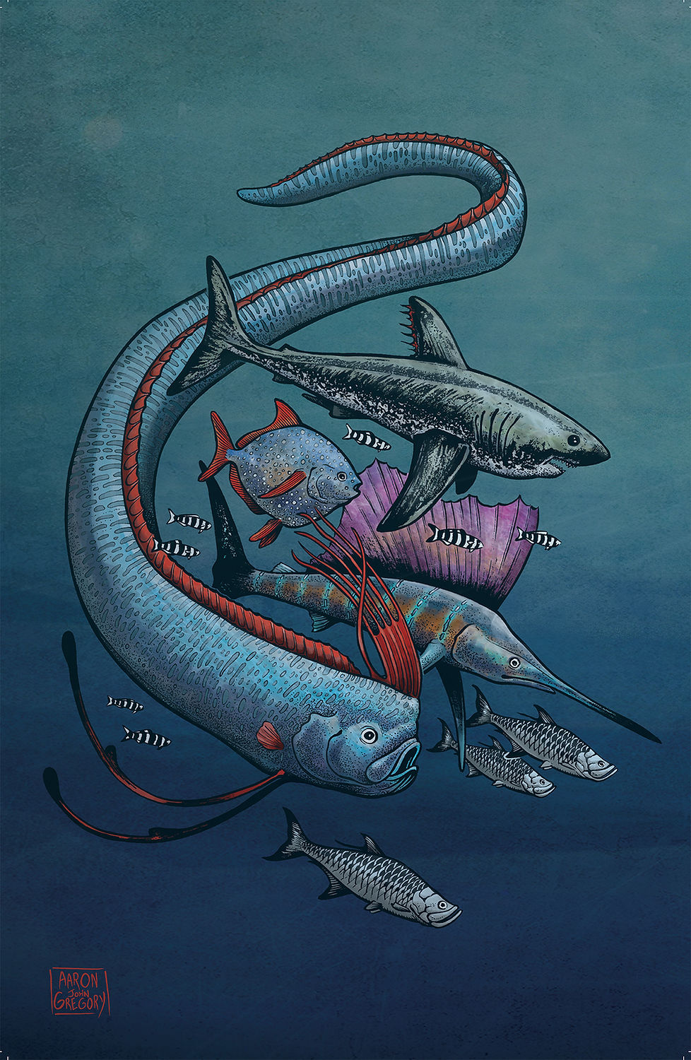 Art Print - Oarfish and Friends