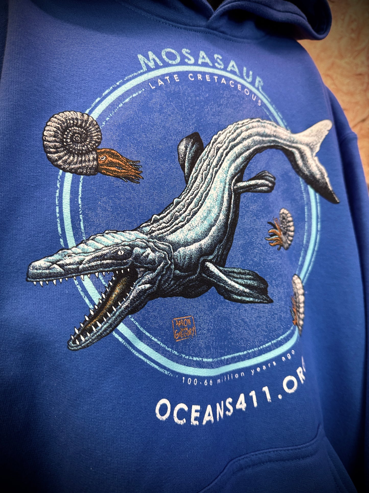 Mosasaur "Oceans411" Youth Hoodie