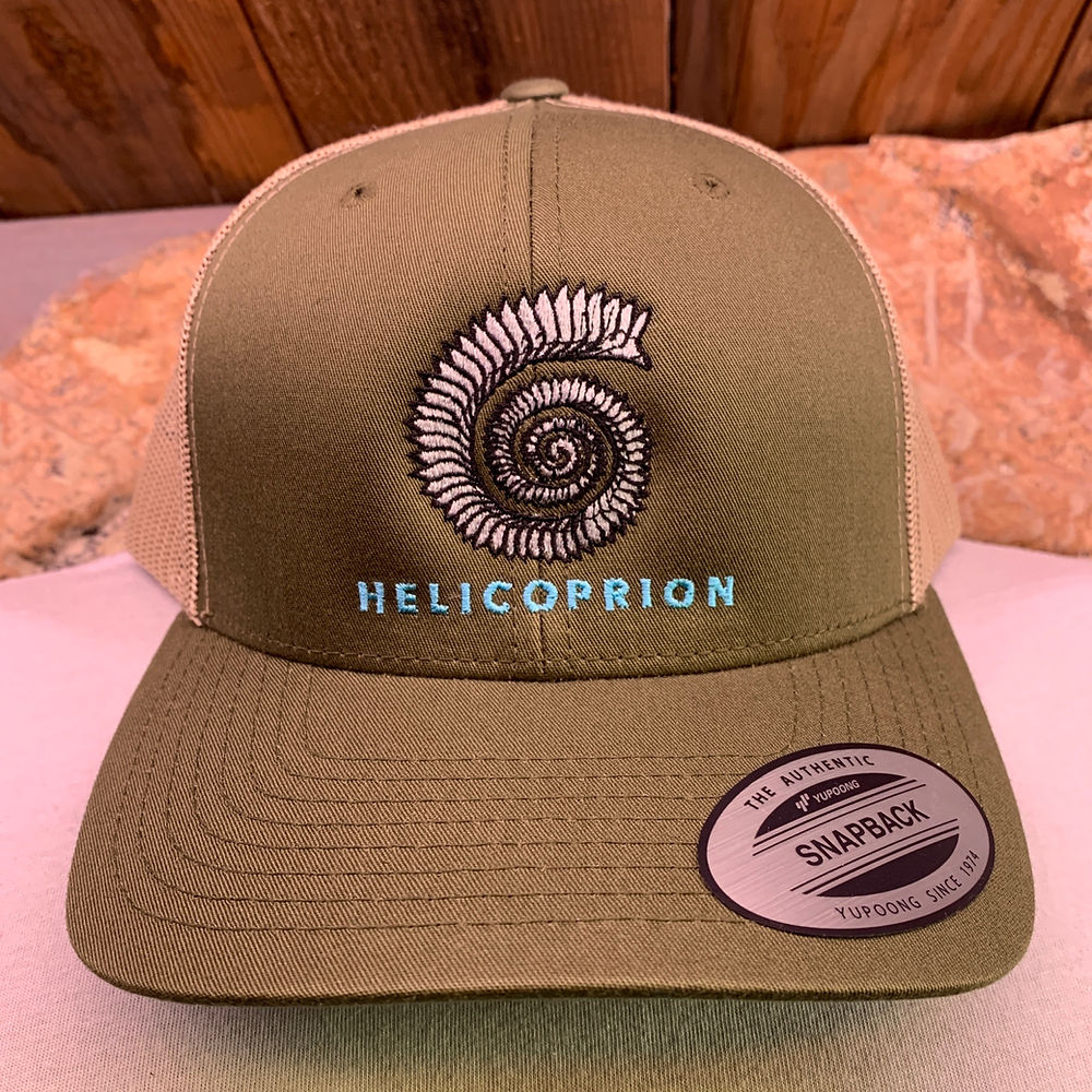 Helicoprion Tooth Whorl - embroidered hat