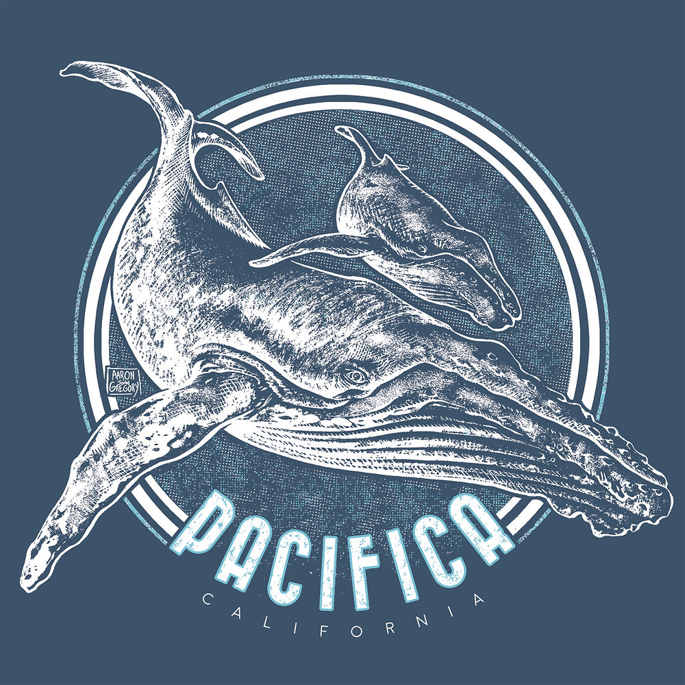 Pacifica Humpback Whale Zip-up Hoodie