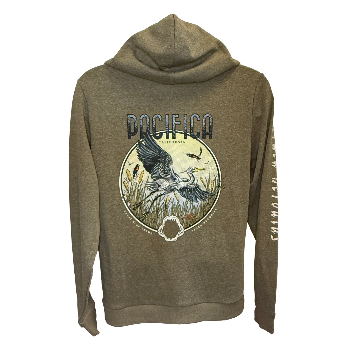 Great Blue Heron / Pacifica Zip-up Hoodie