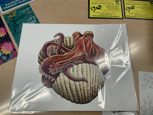 Art Print- Coconut Octopus