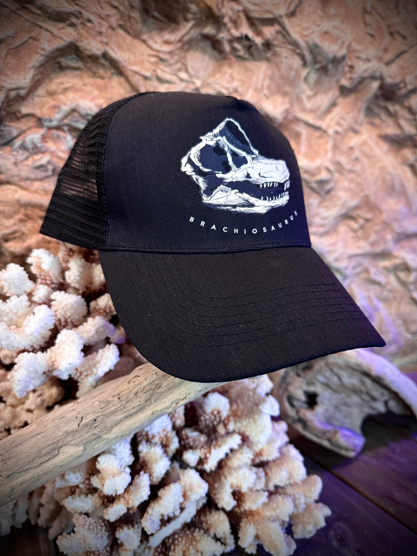 Brachiosaurus Skull Trucker Hat