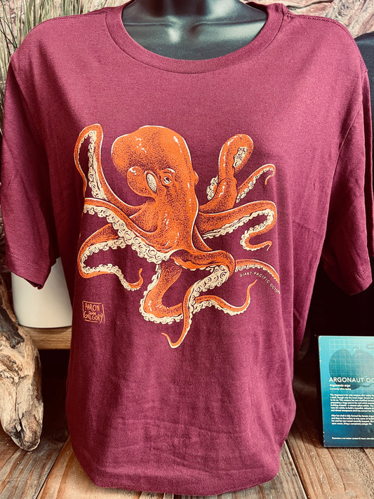 Giant Pacific Octopus Womens T-Shirt