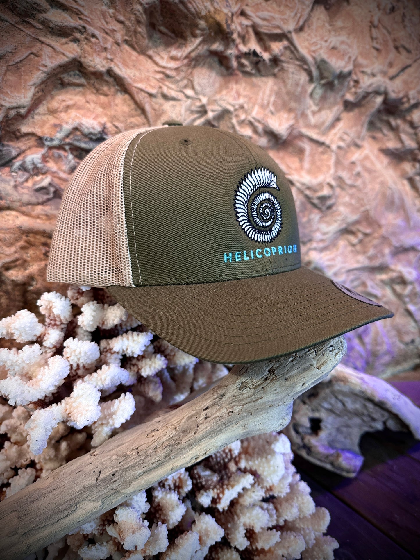 Helicoprion Tooth Whorl - embroidered hat