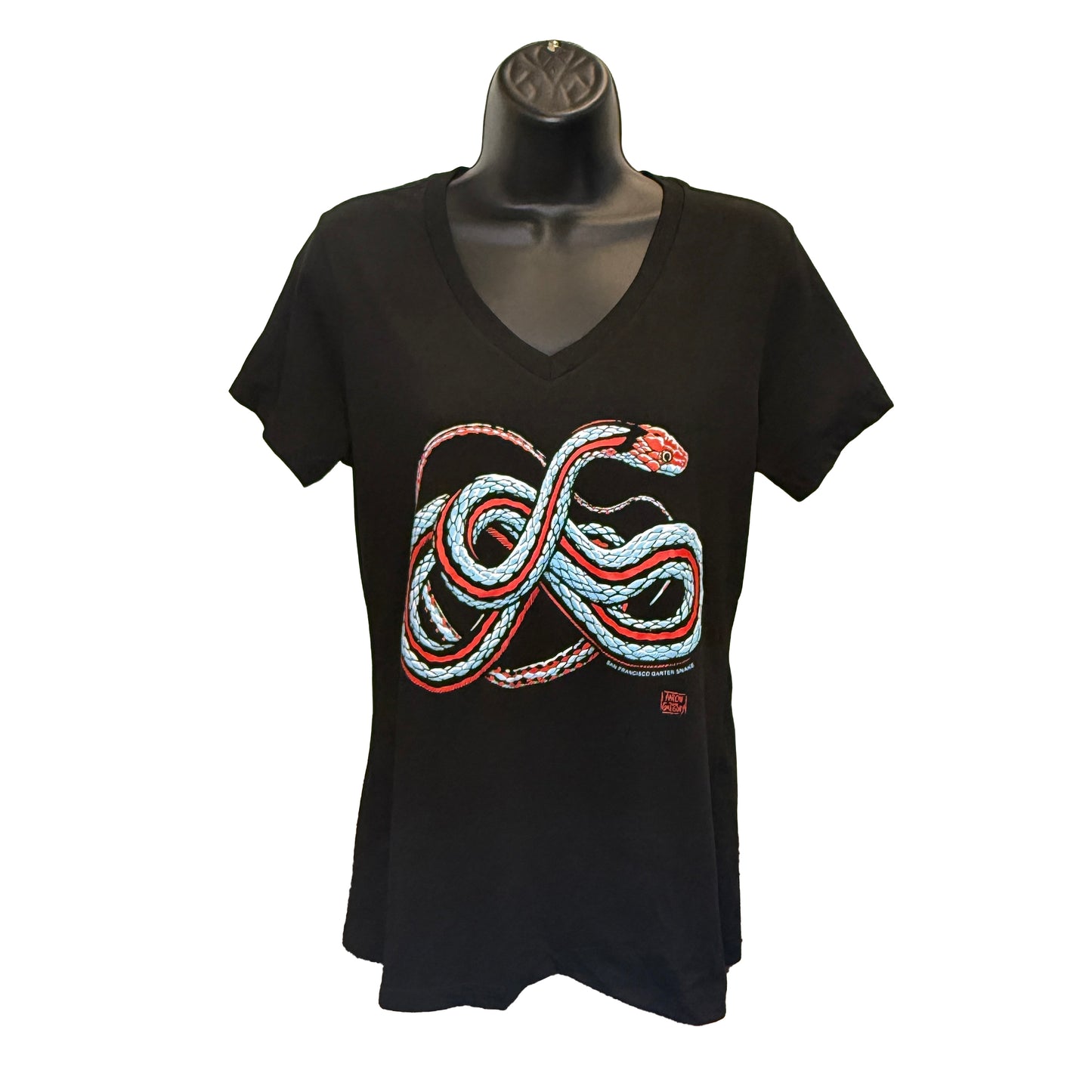 San Francisco Garter Snake Women’s V-Neck T-Shirt